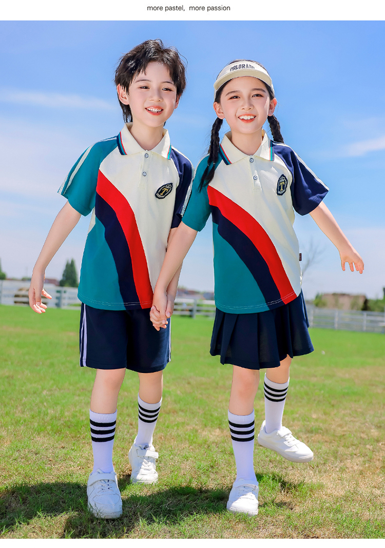 Summer elementary and middle school uniform children sports tops 894-2472-1