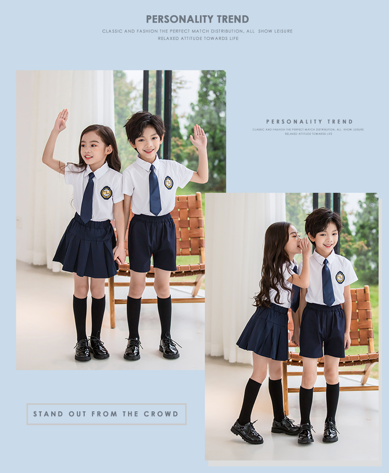 College style kindergarten uniform short-sleeved suit 455-8130