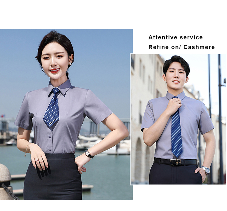 Slim temperament professional short-sleeved shirt for men and women DJ1-801 short-sleeved shirt