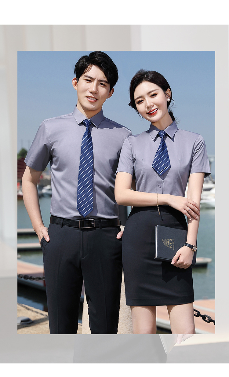 Slim temperament professional short-sleeved shirt for men and women DJ1-801 short-sleeved shirt