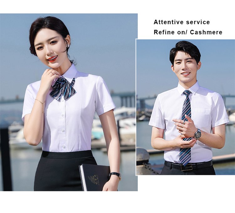 Slim temperament professional short-sleeved shirt for men and women DJ1-801 short-sleeved shirt