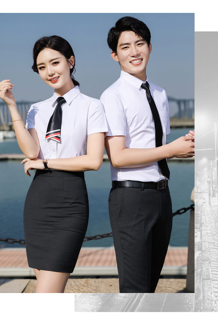 Professional business short-sleeved shirt for men and women DJ1-8390 short-sleeved shirt