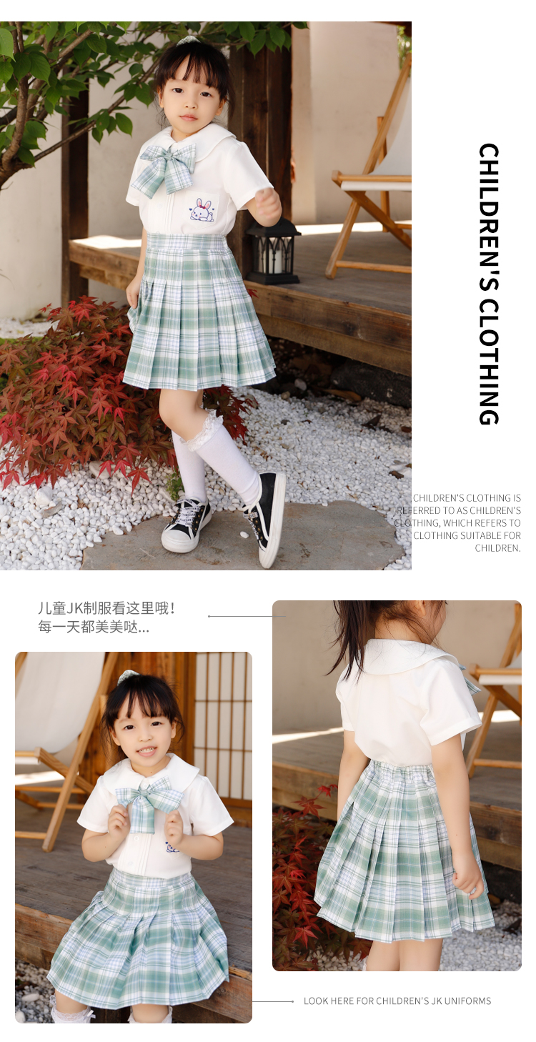 Japanese JK uniform children school uniform short skirt female model 150-M030 (including bow tie)