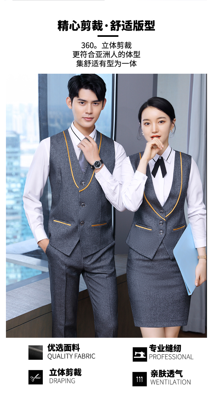 Business temperament slim fit professional wear female and male vest DL1-A211 vest male