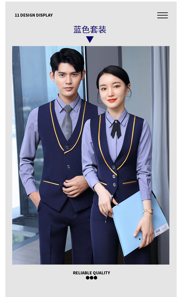 Business temperament slim fit professional wear female and male vest DL1-A211 vest male