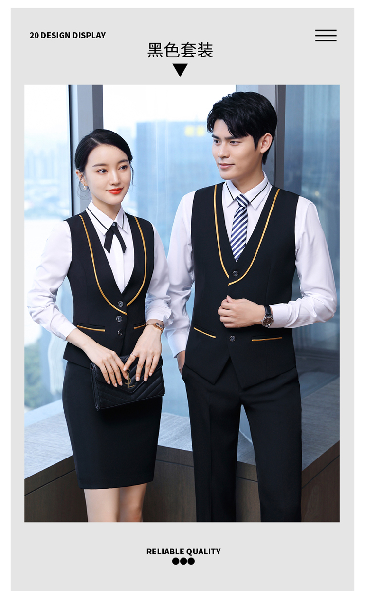 Business temperament slim fit professional wear female and male vest DL1-A211 vest male