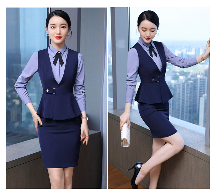 Temperament workplace ruffle hem professional wear female vest DL1-A80 vest female