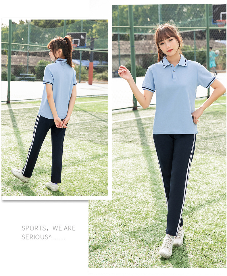 Pique short-sleeved school uniform suit KA-406-2089