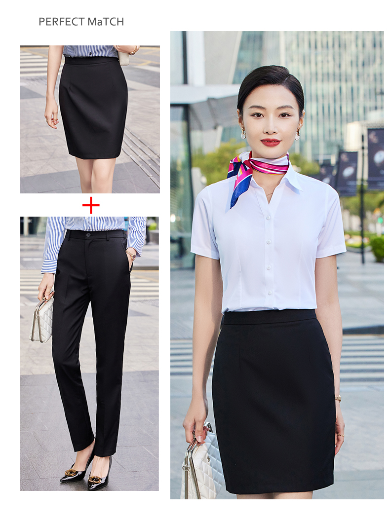 Fashionable and charming workplace short-sleeved shirt for women DQ1-V1110 for women