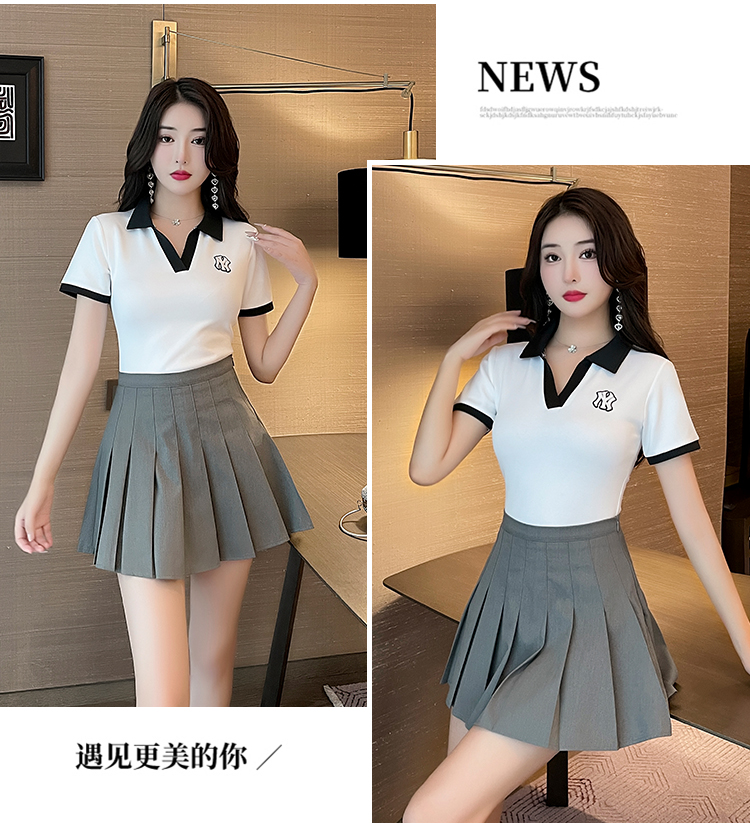 Foot bath technician beauty shop cute short skirt technician uniform suit V02-1349