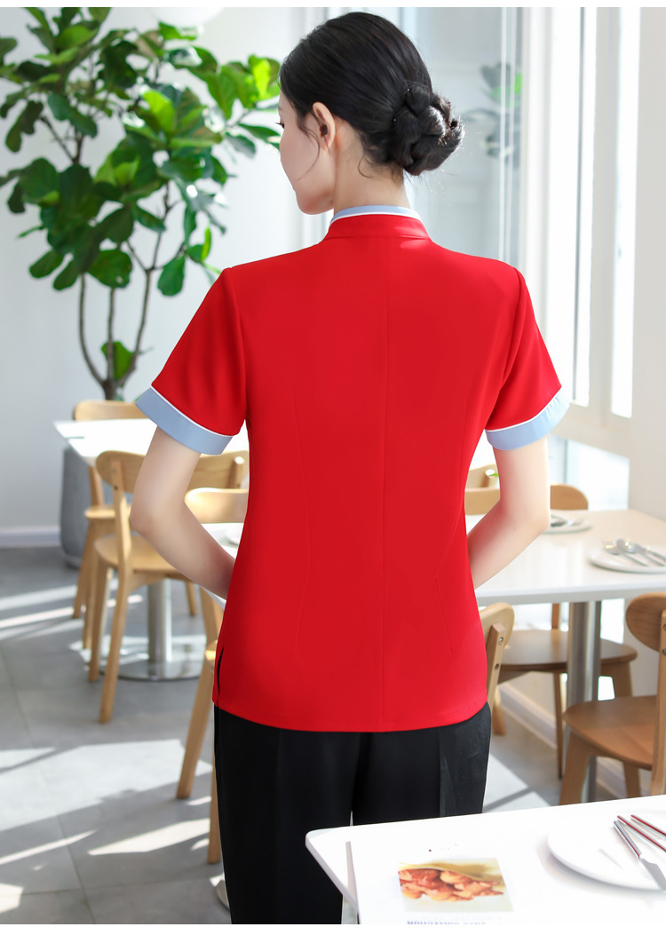 Water ripple short-sleeved chef uniform top HD3-21-C042 short-sleeved