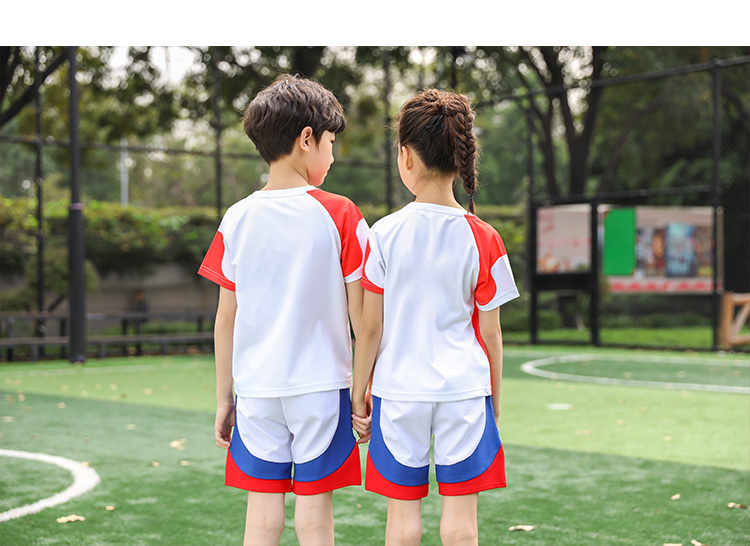 Primary and secondary school students Olympic style petal school uniform sportswear short-sleeved orange D17-20120T