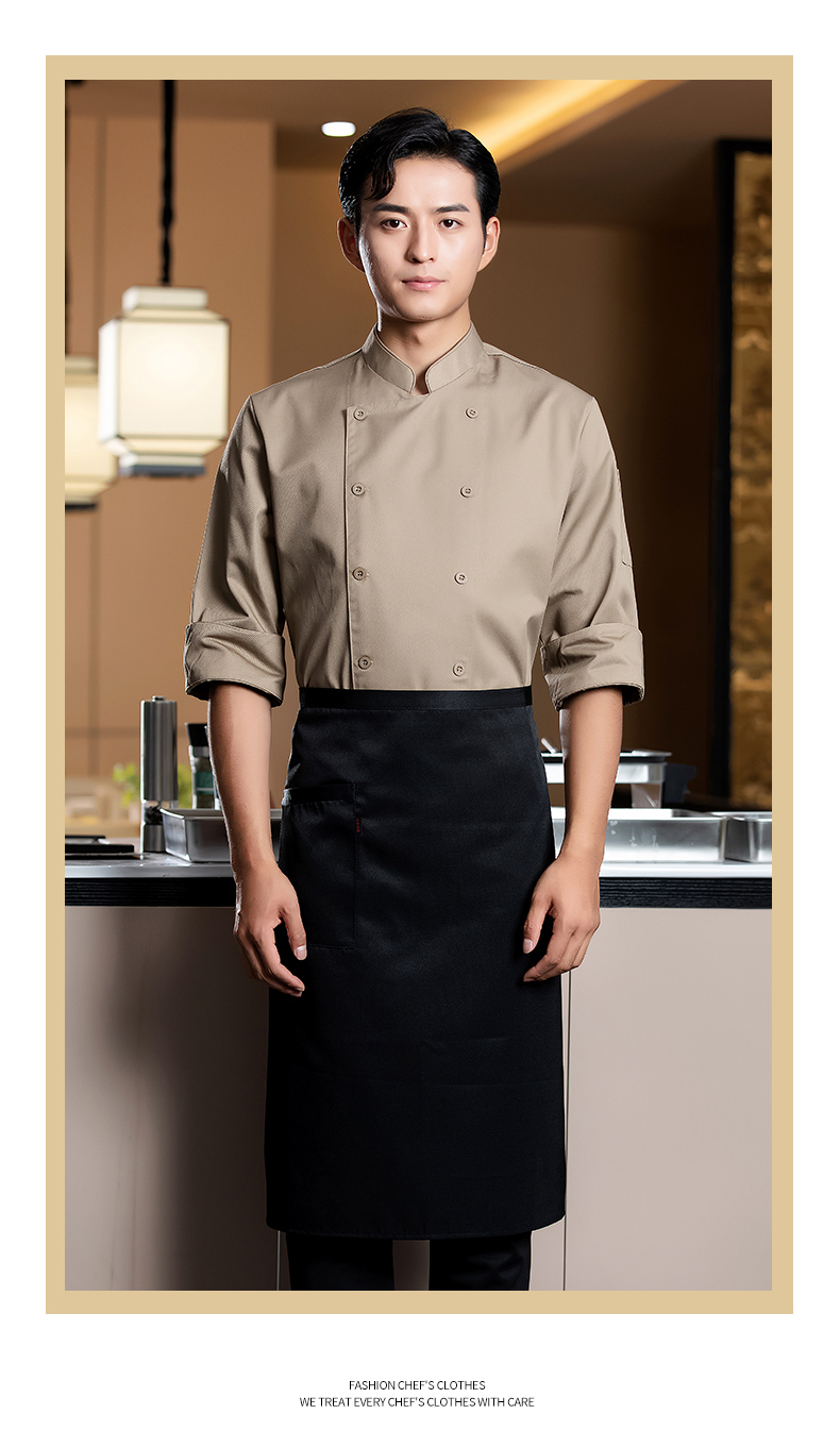 New White Deer 3/4 Sleeve Chef Uniform Top H02-22608