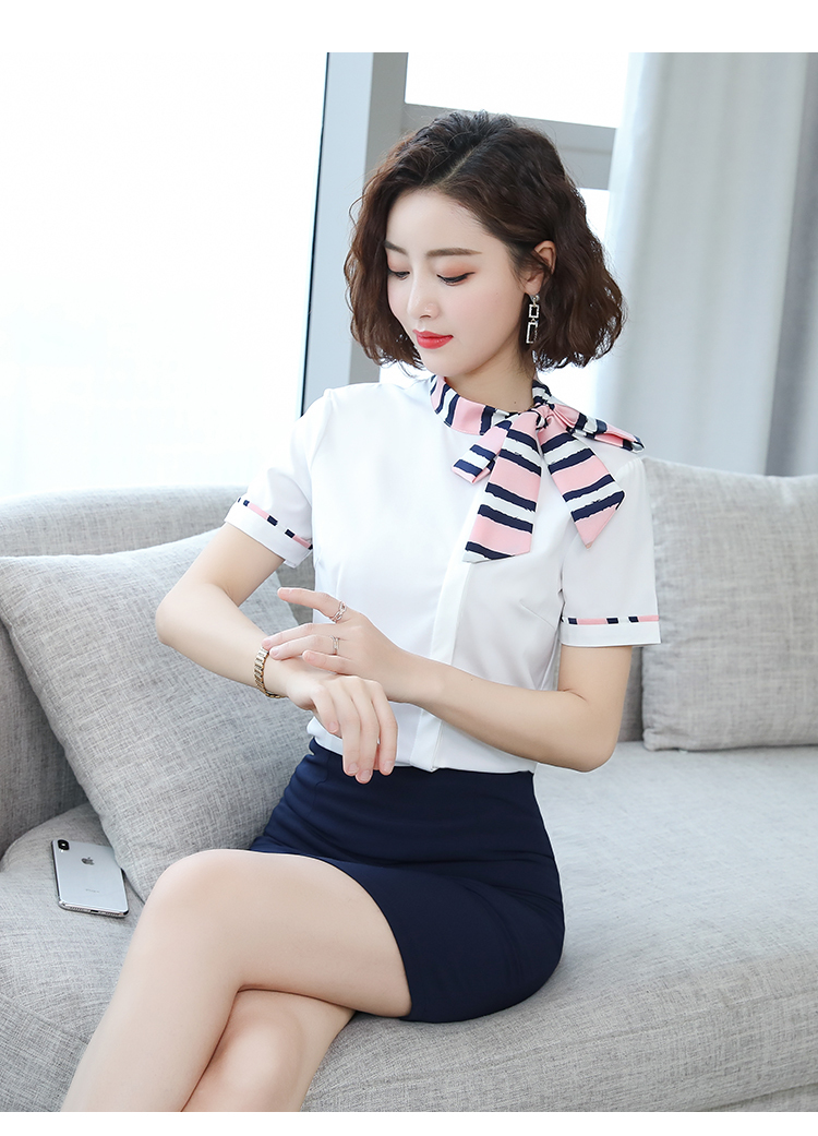 Slim Fit Short Sleeve Shirt Women DB1-193 Short Sleeve Shirt Women