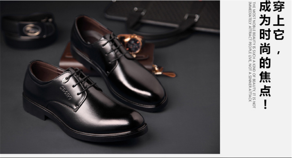 British style lace-up pointed business men leather shoes G03-930