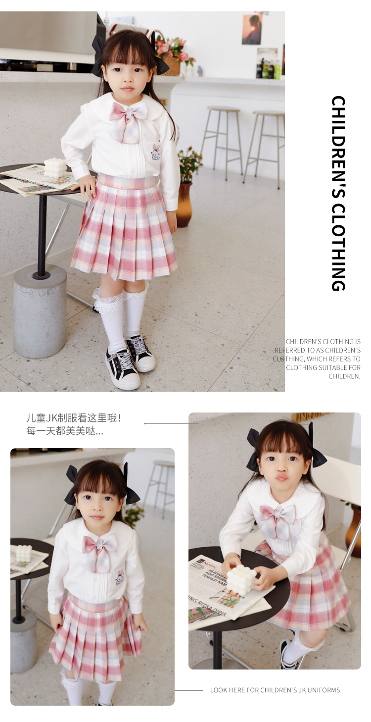 Japanese JK uniform children school uniform short skirt female model 150-M030 (including bow tie)