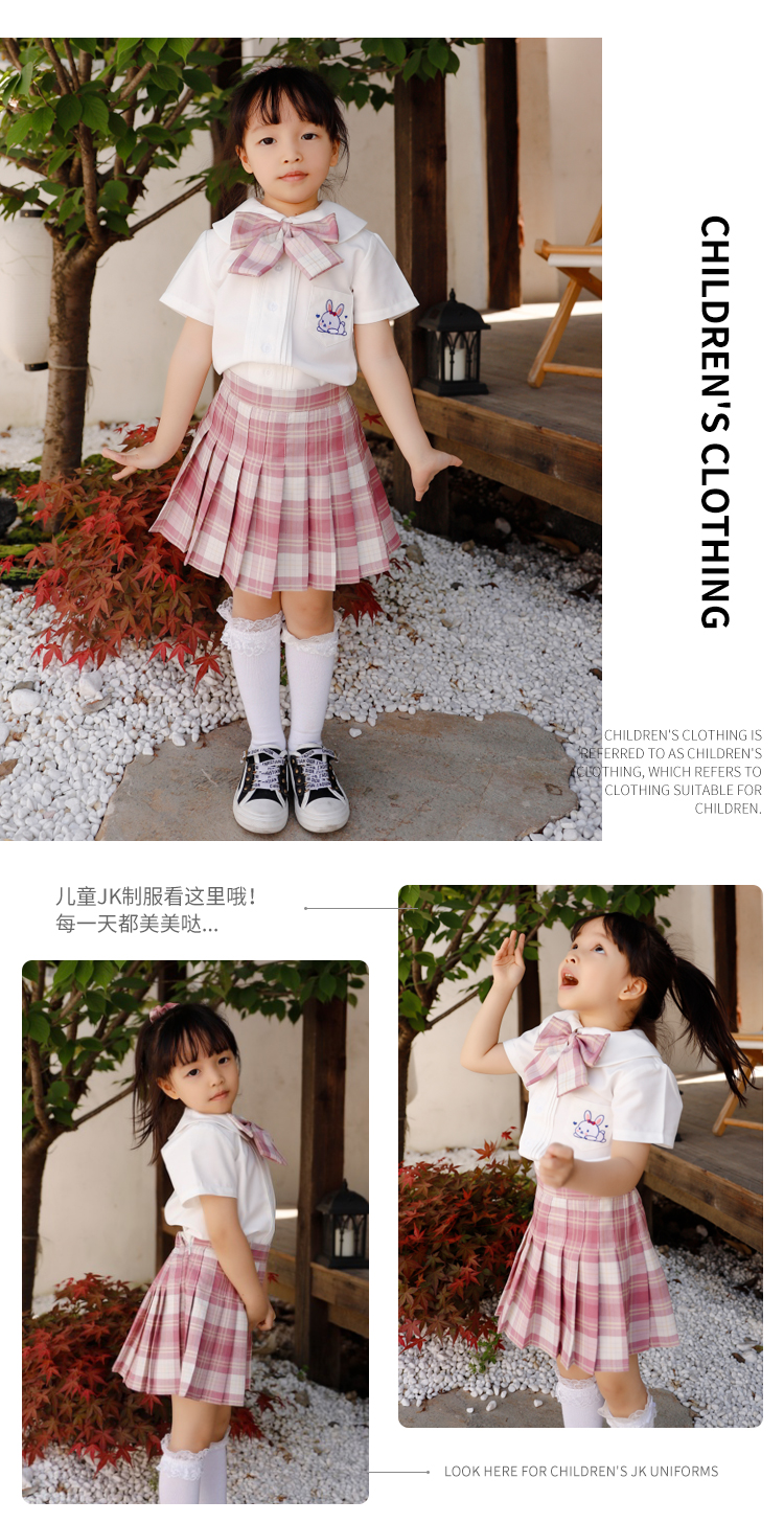 Japanese JK uniform children school uniform short skirt female model 150-M030 (including bow tie)