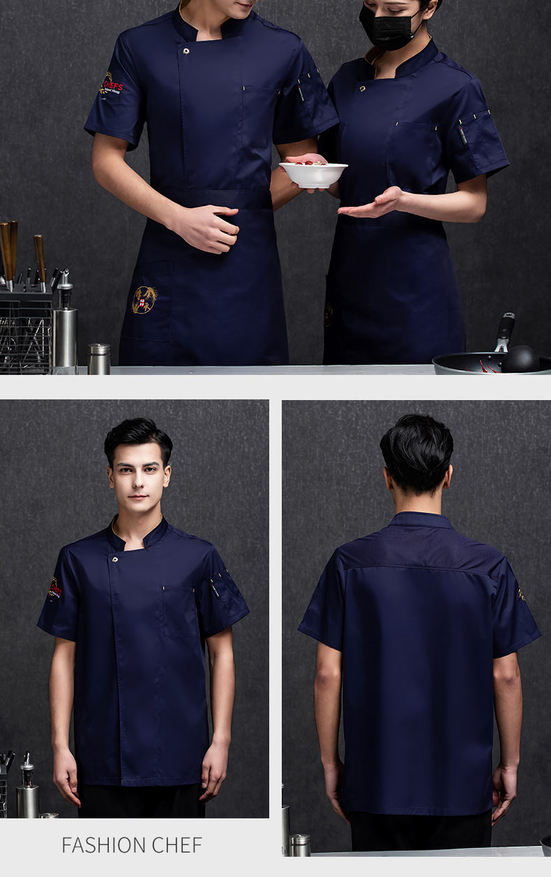 Dafengshou short-sleeved hotel chef uniform top H20-D21-581