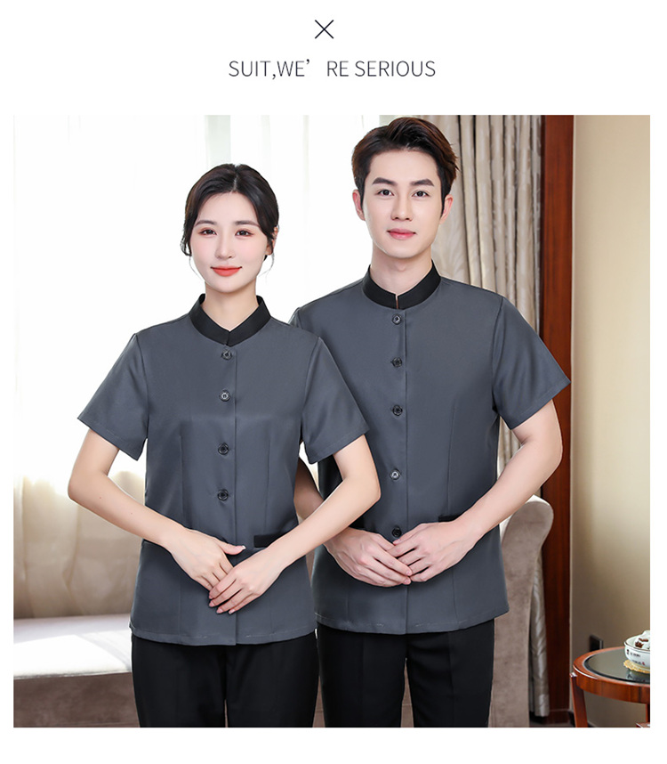 Zhibao cleaning work clothes short-sleeved top H14-030-032