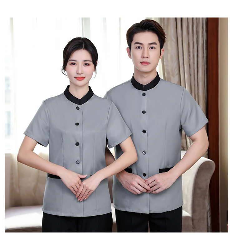 Zhibao cleaning work clothes short-sleeved top H14-030-032