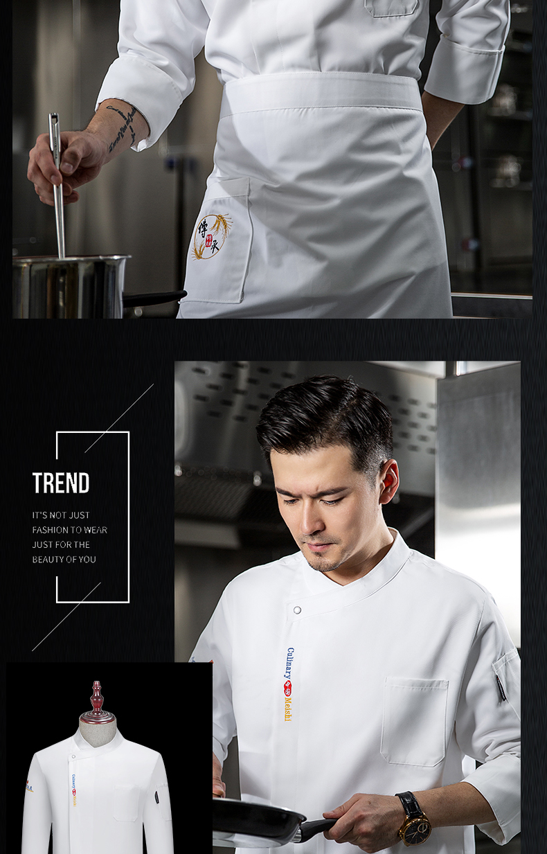 New Chinese long sleeve chef uniform H20-C22-5018