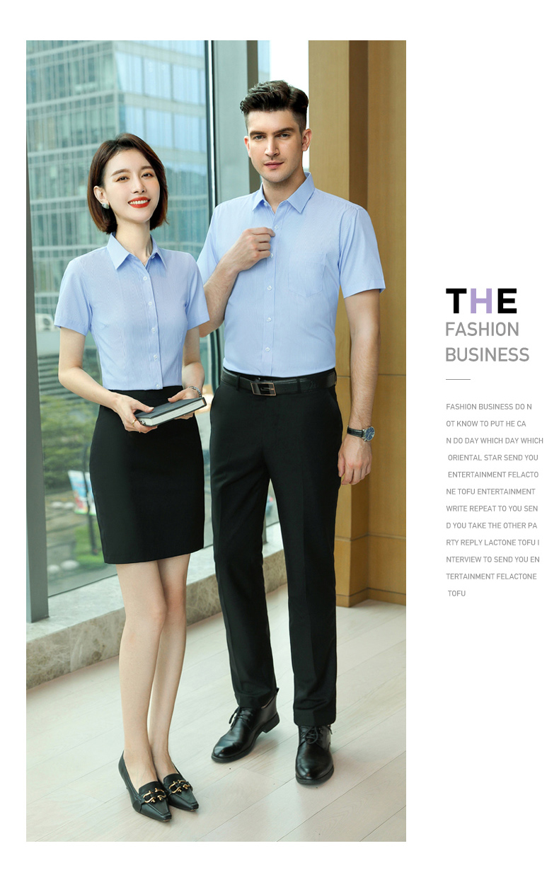 Business formal slim fit men short-sleeved shirt DZ1-8708 short-sleeved shirt men