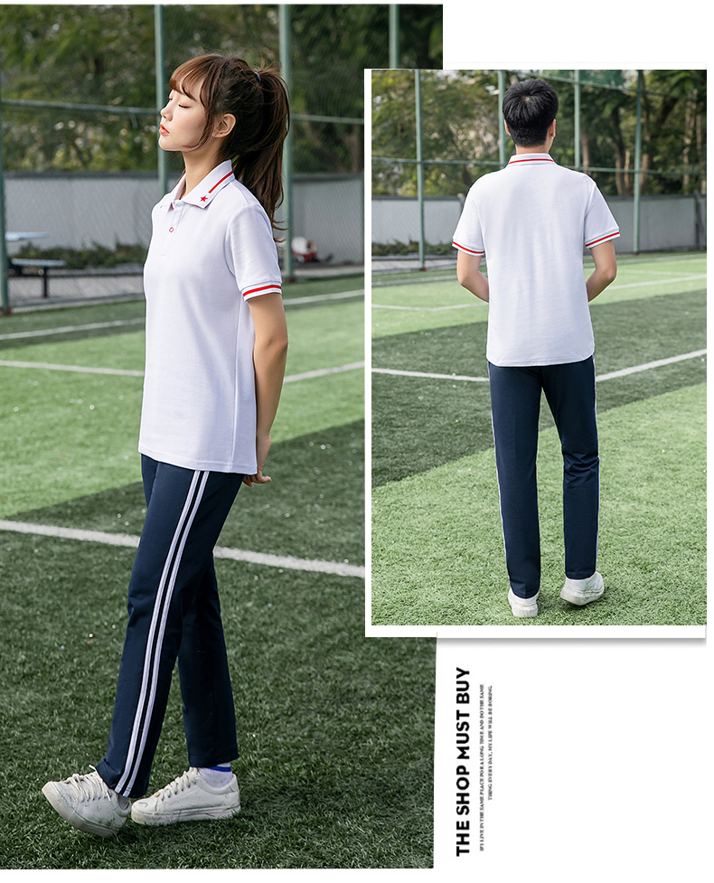 Pique short-sleeved school uniform suit KA-406-2089