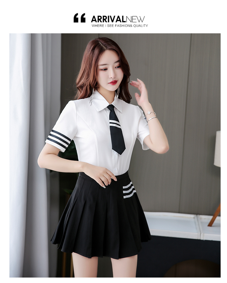 New style foot bath and foot therapy temperament JK pleated skirt technician suit V02-1327 suit