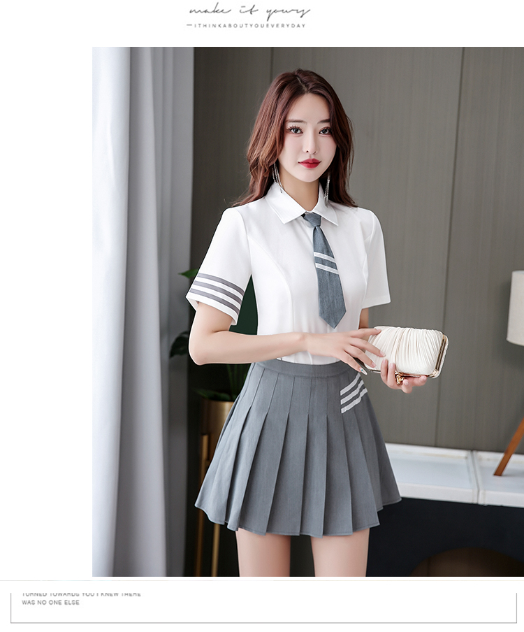 New style foot bath and foot therapy temperament JK pleated skirt technician suit V02-1327 suit