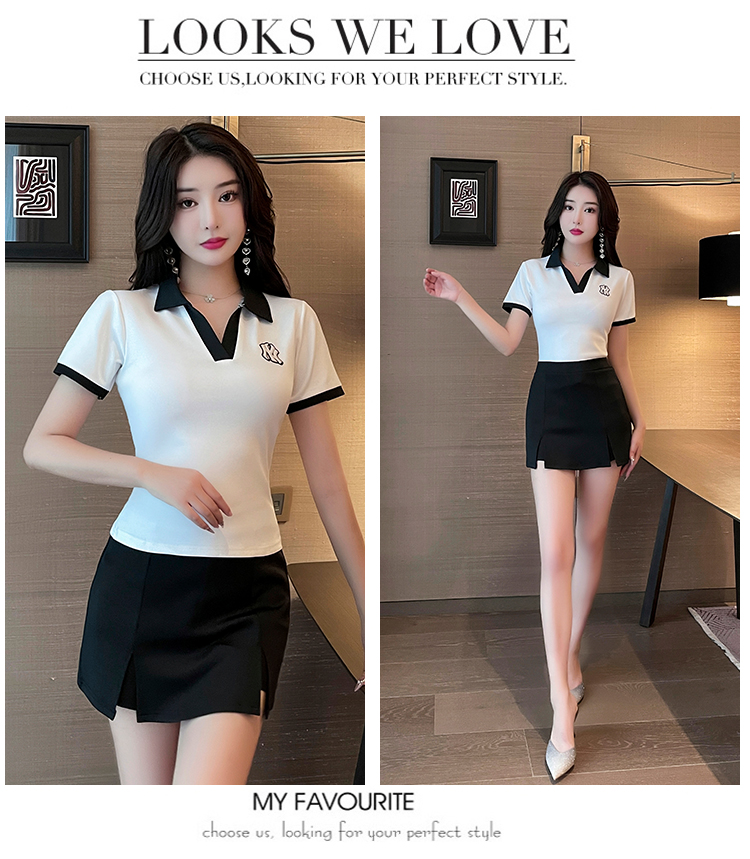 Foot bath technician beauty shop cute short skirt technician uniform suit V02-1349