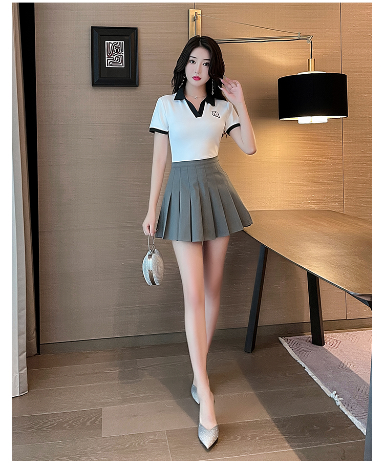 Foot bath technician beauty shop cute short skirt technician uniform suit V02-1349