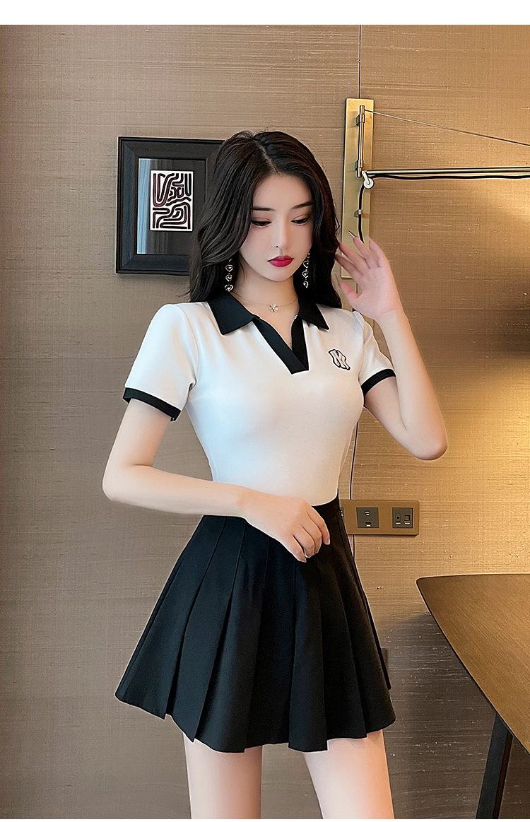 Foot bath technician beauty shop cute short skirt technician uniform suit V02-1349