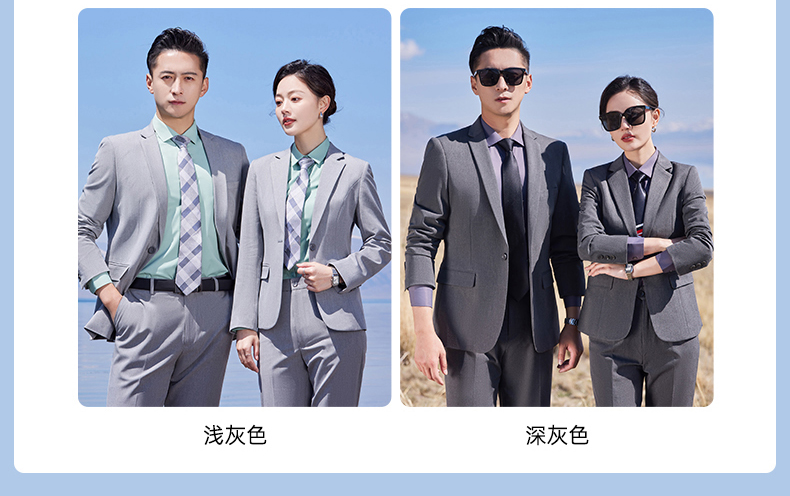 400g color-spun four-sided stretch casual one-button suit jacket 129-6388 single-button jacket for men