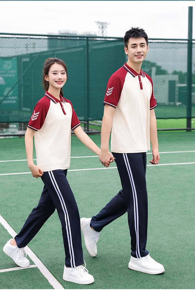 Primary and secondary school students school sports meeting class uniform school uniform short-sleeved suit KH2-692-6666 short-sleeved trousers suit