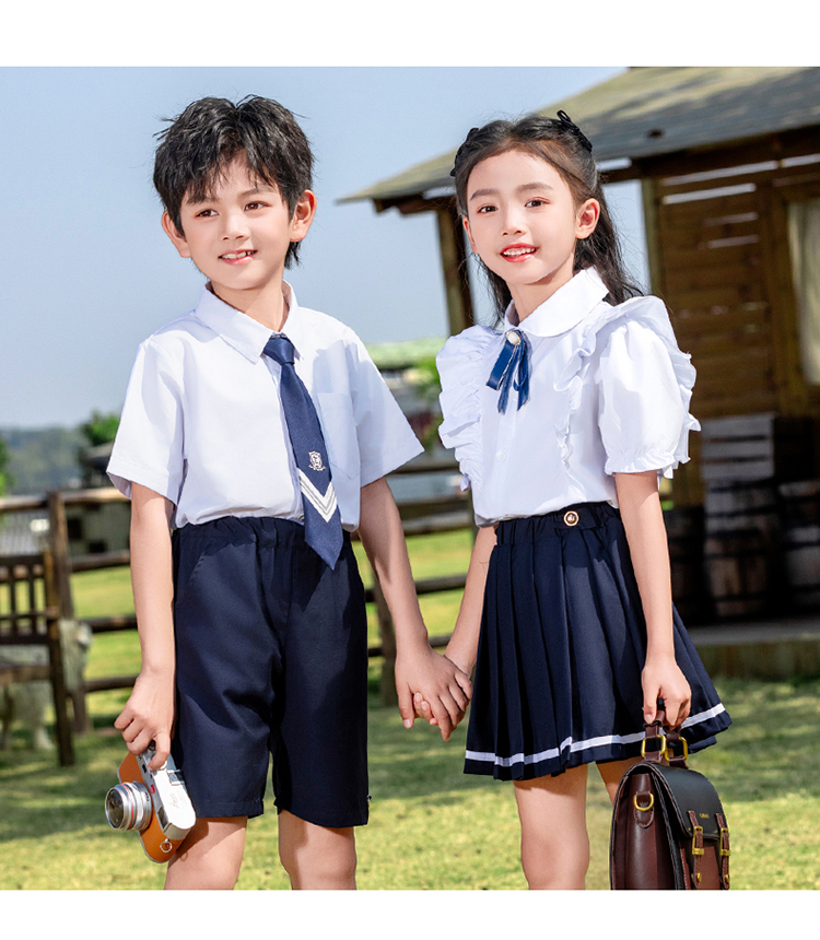 Skin-friendly, breathable and comfortable college style school uniform suit 894-6403-1-2