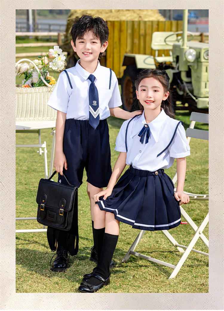 Breathable and skin-friendly British style sports version school uniform suit 894-2410