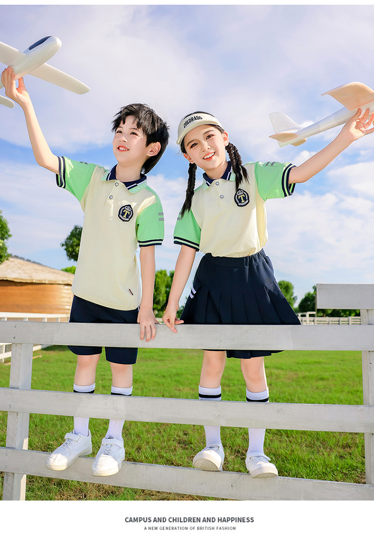 Summer elementary and middle school uniforms for children sports suits 894-2465-5