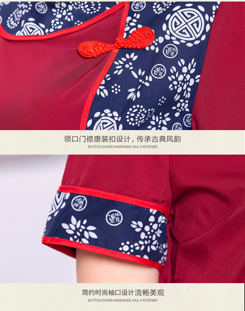 Little Orchid waiter work clothes shirt + headscarf + apron three-piece suit H19-L016 female