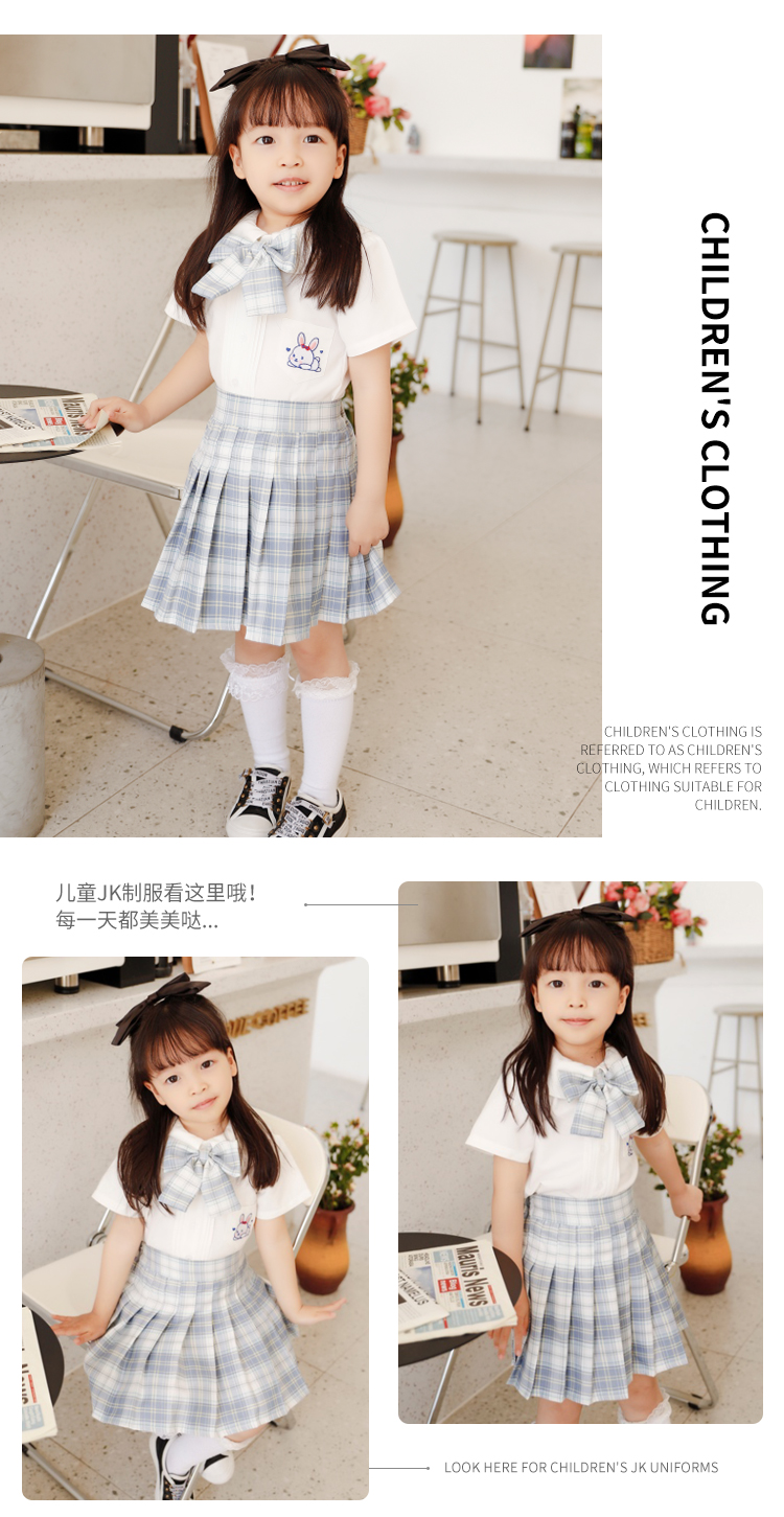 Japanese JK uniform children school uniform short skirt female model 150-M030 (including bow tie)