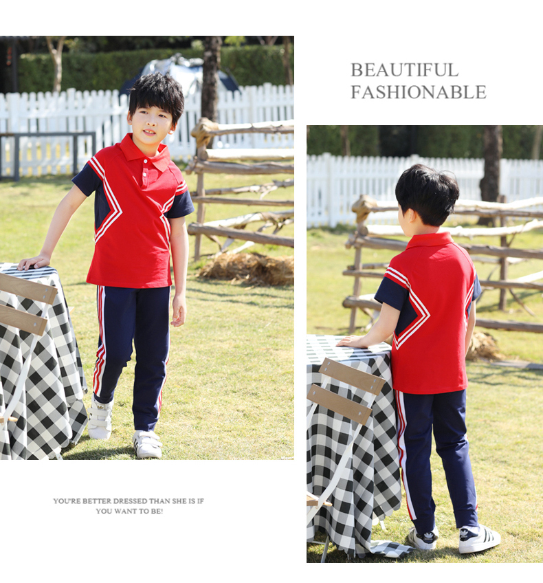 Cotton sports style elementary school uniform D22-601