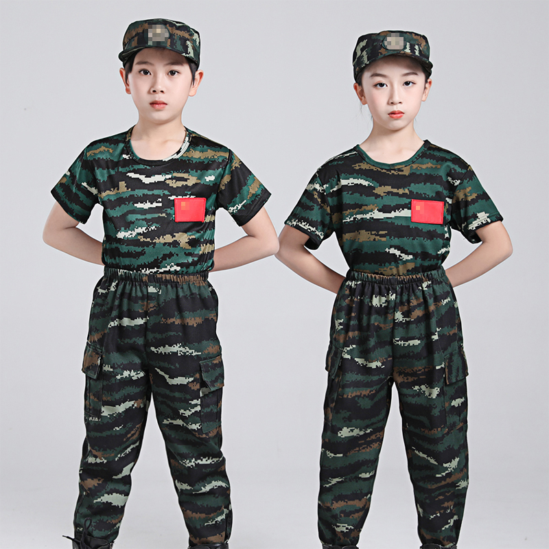 Children camouflage uniforms for primary and secondary school students summer camp military training uniforms B09-JT-56