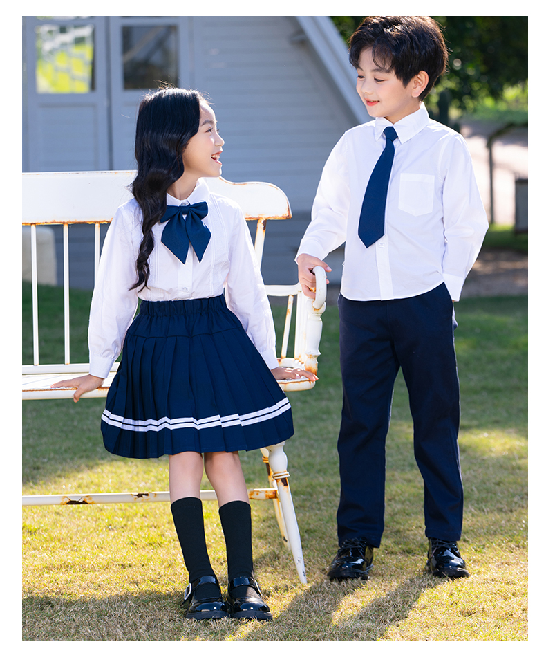 British style campus primary and secondary school half-length pleated skirt D11-2220