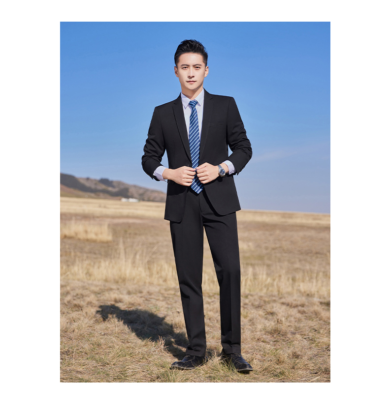 400g color spinning beaded edge business one button suit jacket 129-6380 single button jacket for men