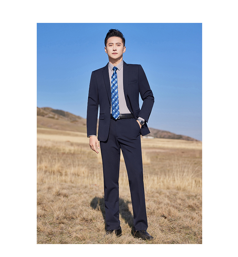 400g color spinning beaded edge business one button suit jacket 129-6380 single button jacket for men