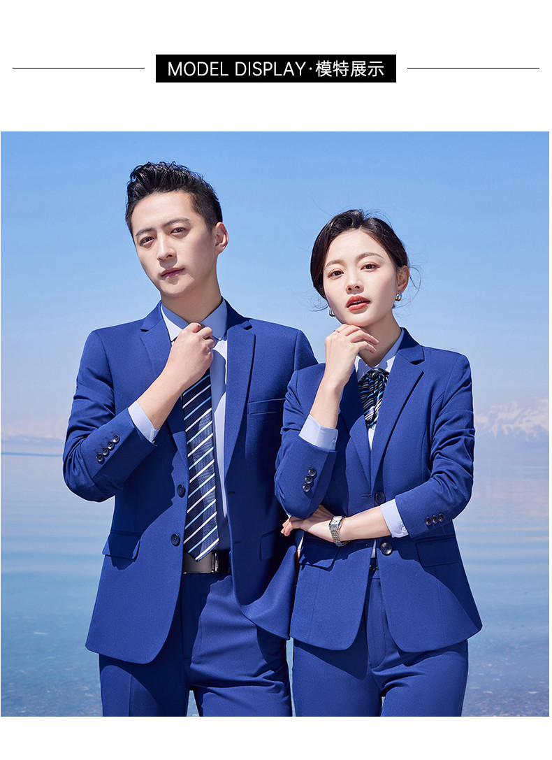 400g color-spun four-sided stretch casual two-button suit jacket 129-6388 double-button jacket for women