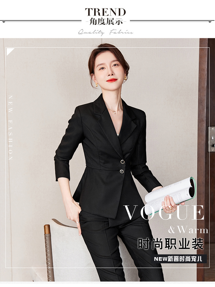 Temperament goddess long-sleeved suit two-piece suit 173-9219 women suit