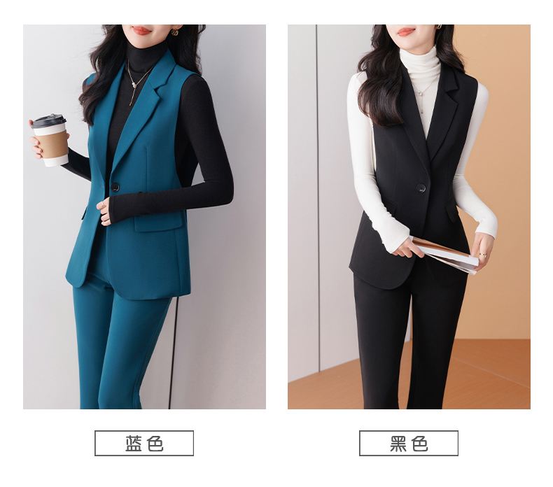 Business ladies professional collar suit vest 83-23662