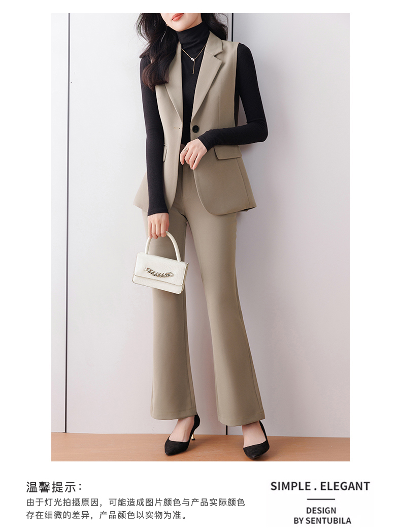 Business ladies professional collar suit vest 83-23662