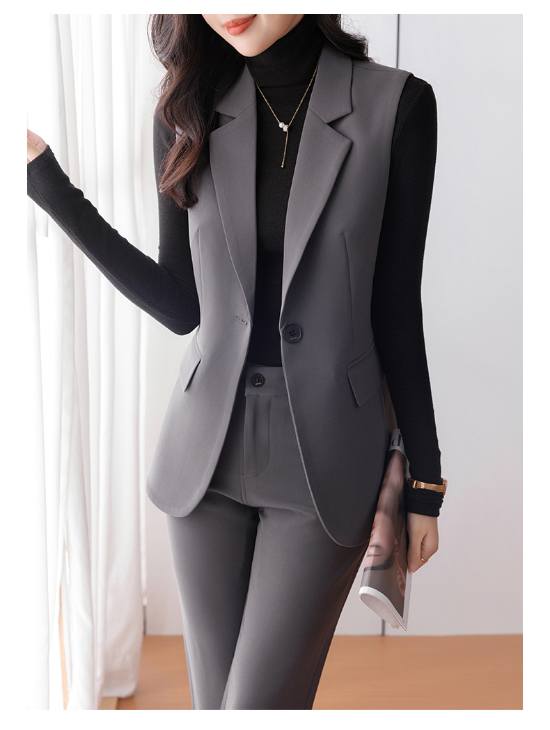 Business ladies professional collar suit vest 83-23662