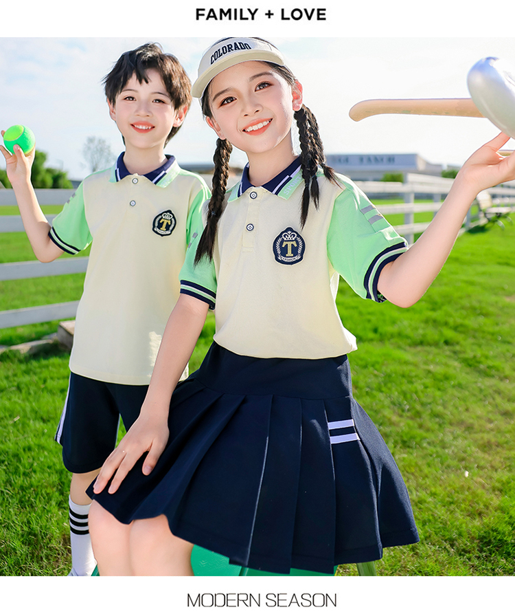 Summer elementary and middle school uniforms for children sports suits 894-2465-5